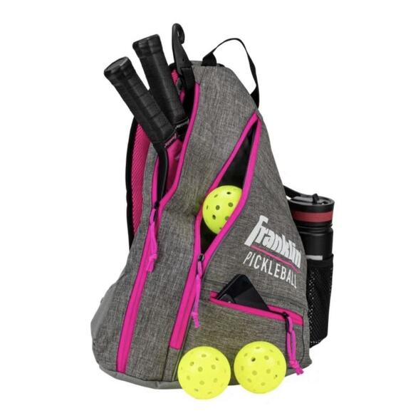 Franklin Sports Other - Franklin Pickleball Backpack Sling Bag Gray Pink Trim